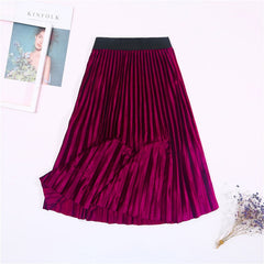 Women's Colorful Pleated Skirt