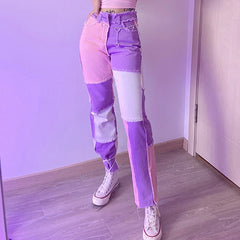 Women's Patchwork Jeans