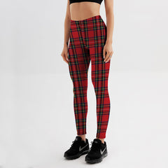 Cute Casual Plaid Elastic Women's Leggings