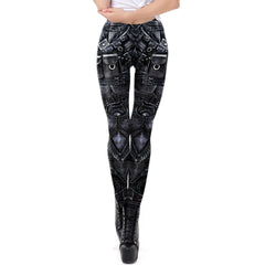Fashion Casual Skull Printed Elastic Women's Leggings