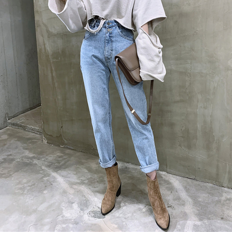 Vintage Loose Blue Jeans for Women