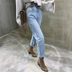 Vintage Loose Blue Jeans for Women