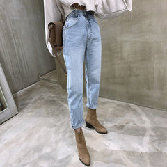 Vintage Loose Blue Jeans for Women