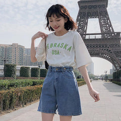 Women's Loose Style Denim Shorts