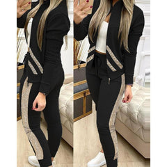 Women's Casual Zipper Tracksuit