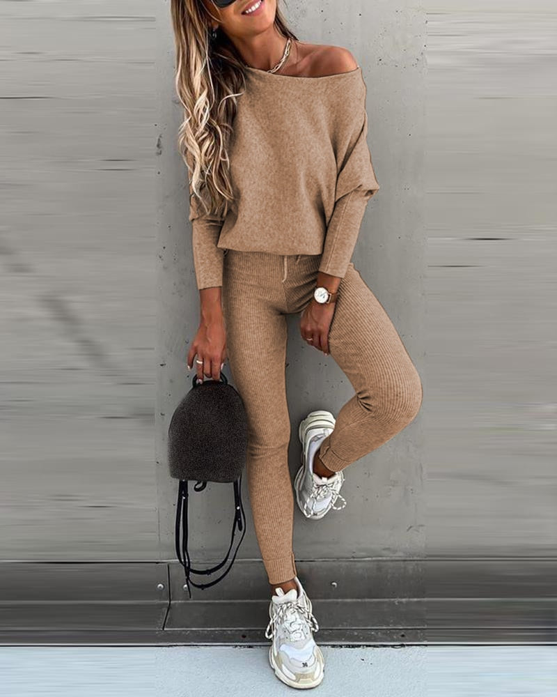 Women's Solid Color Tracksuit