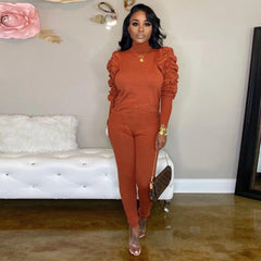 Women's Elegant Pullover and Leggings Set