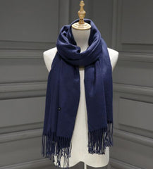 Women's Cashmere Scarf with Tassel
