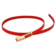 Women's Thin Belt with Metal Buckle