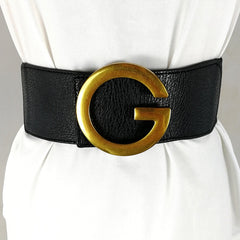 Belt with G Shaped Buckle for Women