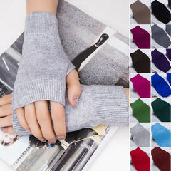 Women's Solid Color Fingerless Gloves