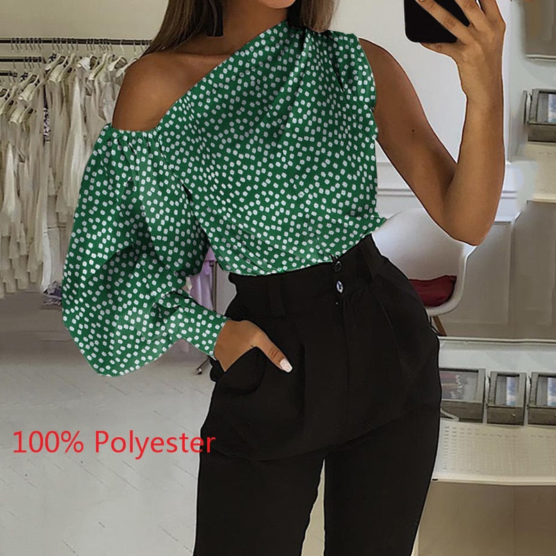Cold Shoulder Loose Women's Blouse