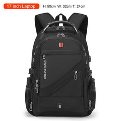 Men's Diagonal Zippper USB Backpack