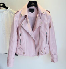 Women's Slim Black Motorcycle Jacket