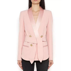 Office Multicolored Women's Blazer with Belt