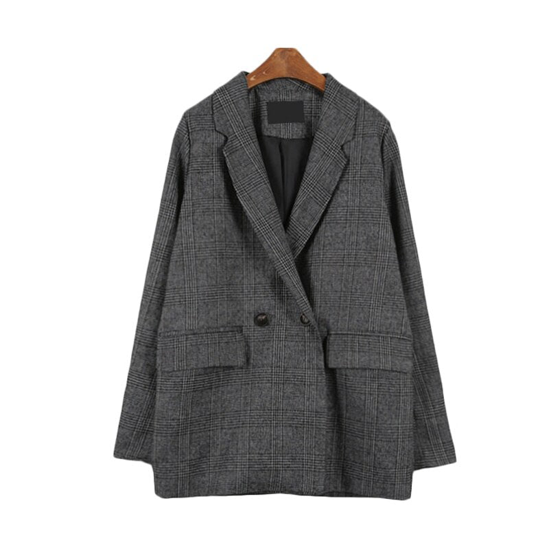 Women's Plaid Blazer