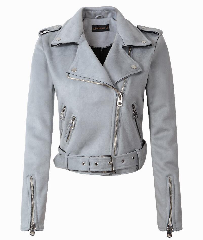 Women's Belted Crop Biker Jacket