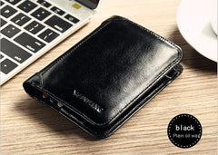Fashion Short Genuine Leather Men's Wallet