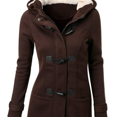 Stylish Demi-Season Casual Hooded Women's Coat