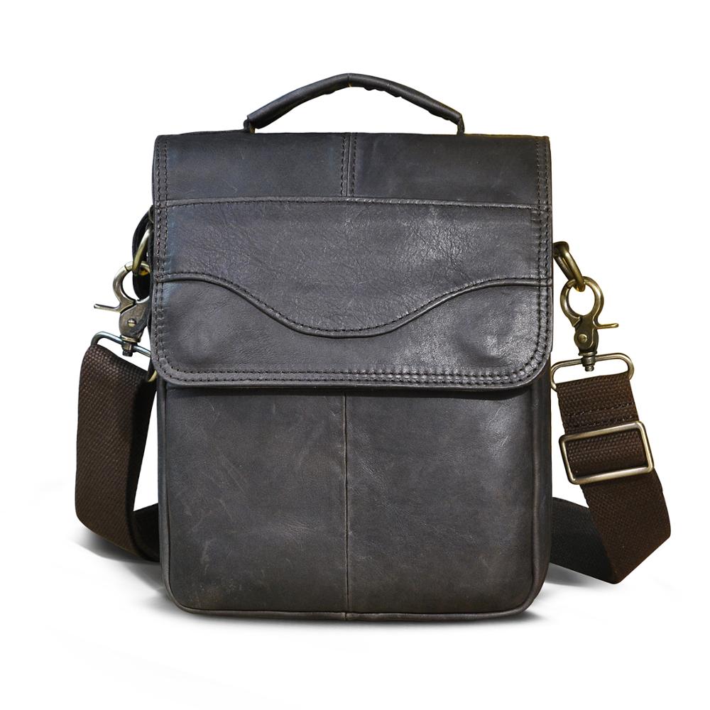 Casual Leather Messenger Bag for Men