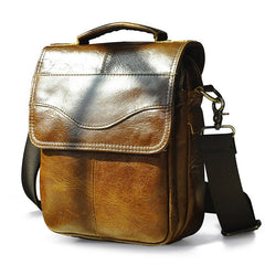 Casual Leather Messenger Bag for Men