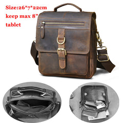 Casual Leather Messenger Bag for Men