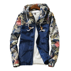 Women's Hooded Ploral Printed Down Jacket