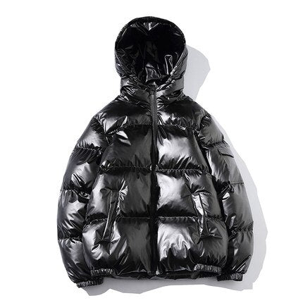 Oversized Women's Down Jacket in Metalic Colors
