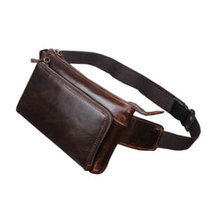 Vintage Cowhide Waist Bag for Men