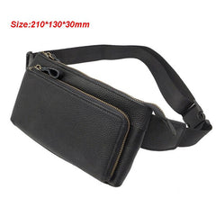 Vintage Cowhide Waist Bag for Men