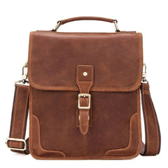 Men's Crazy Horse Leather Shoulder Bag