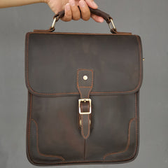 Men's Crazy Horse Leather Shoulder Bag