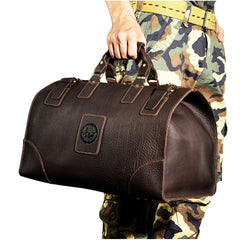 Vintage Genuine Leather Duffel Bag for Men