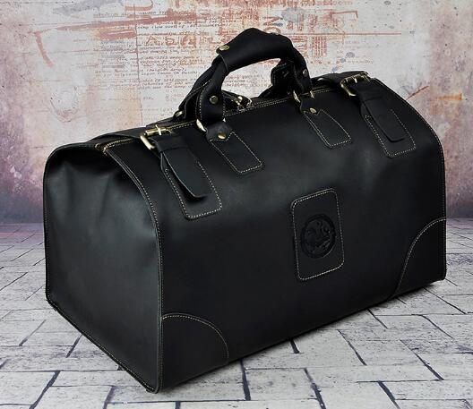 Vintage Genuine Leather Duffel Bag for Men