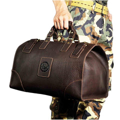 Vintage Genuine Leather Duffel Bag for Men