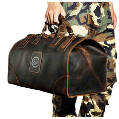 Vintage Genuine Leather Duffel Bag for Men