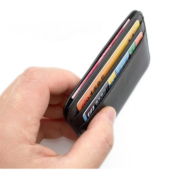 Extra Slim Leather Card Holder