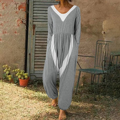 Women's Sleeveless V-neck Jumpsuit