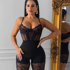 Women's Sleeveless Lace Playsuits