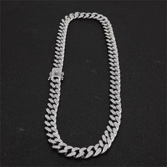 Men's Chain Chocker Necklace with Crystals