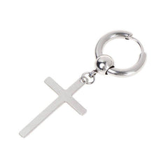 Minimalist Cross Earring