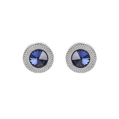 Men's Blue and Silver Cuff Links