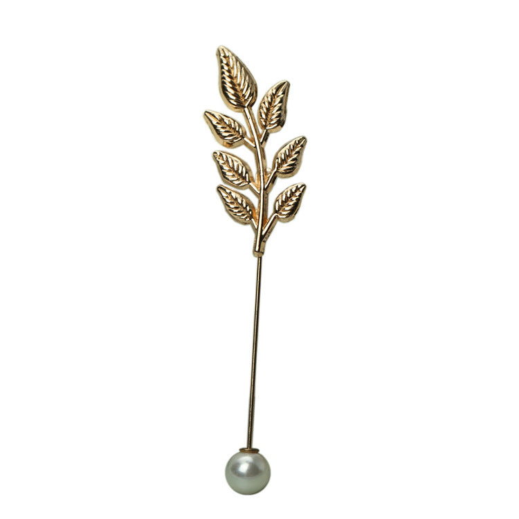 Men's Plant Shape Brooch
