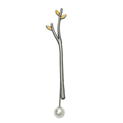Men's Plant Shape Brooch