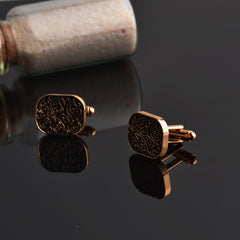 Men's Black and Gold Cuff Links