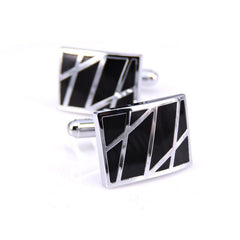 Classic Style Brown Enamel Cufflinks