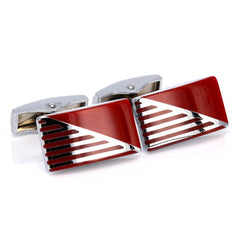 Classic Style Brown Enamel Cufflinks