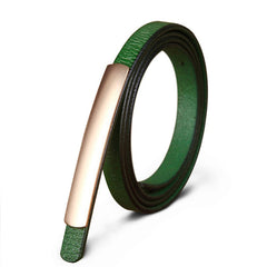 Women's Slim Leather Belt