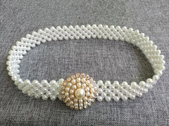 Women's Luxury Belt with Pearls