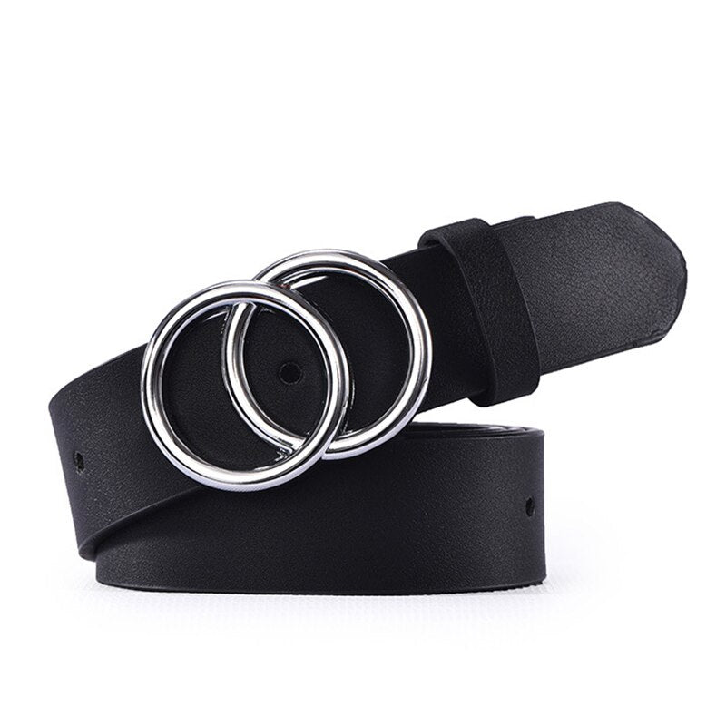 Women's Classic Belt with Double O-Ring Buckle